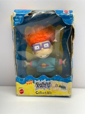 Vintage Rugrats Chuckie Finster Doll Figure Mattel 1998 Sealed Box broken